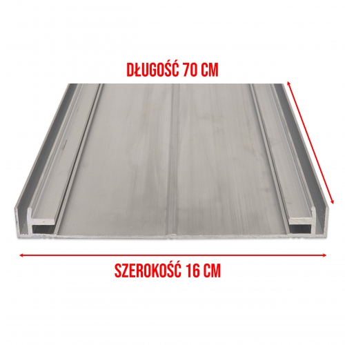 Profil Aluminiowy Radiator 16 cm szeroki - 160 mm - nie malowany - 70 cm